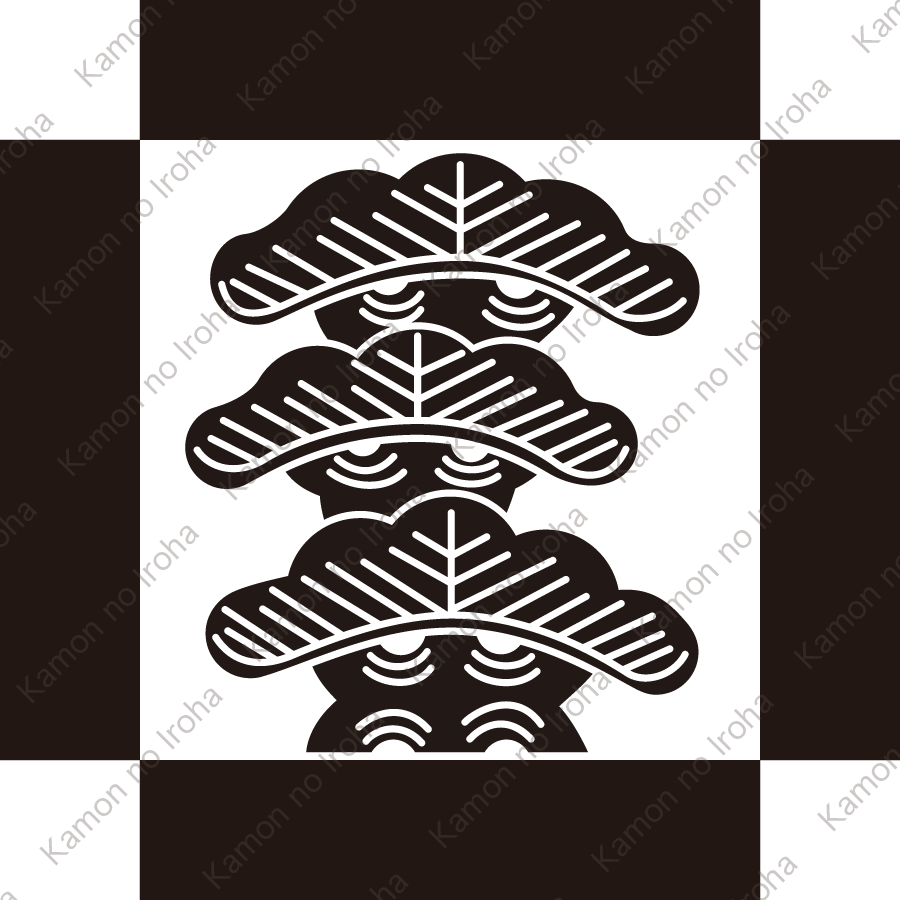 寄せ角に三階松紋