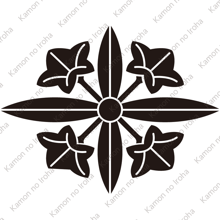 四つ葉竜胆菱紋