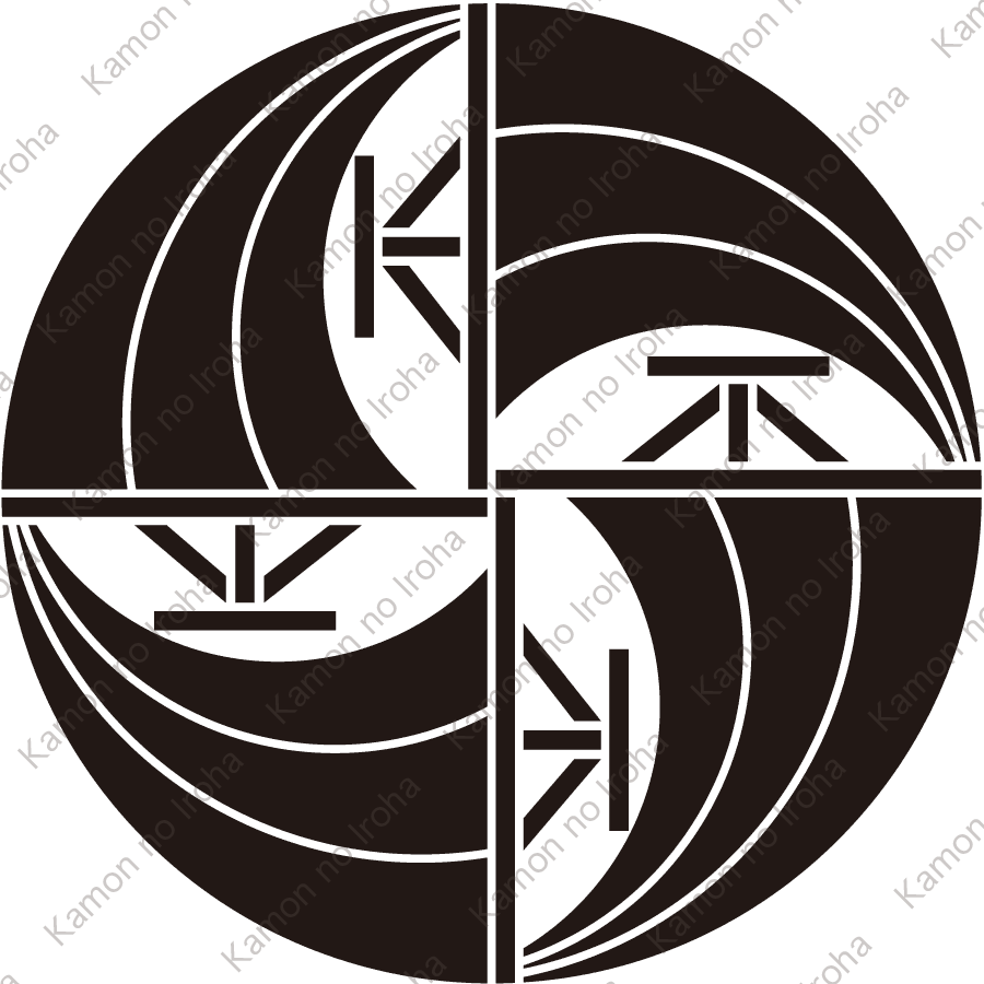 四つの帆の丸紋