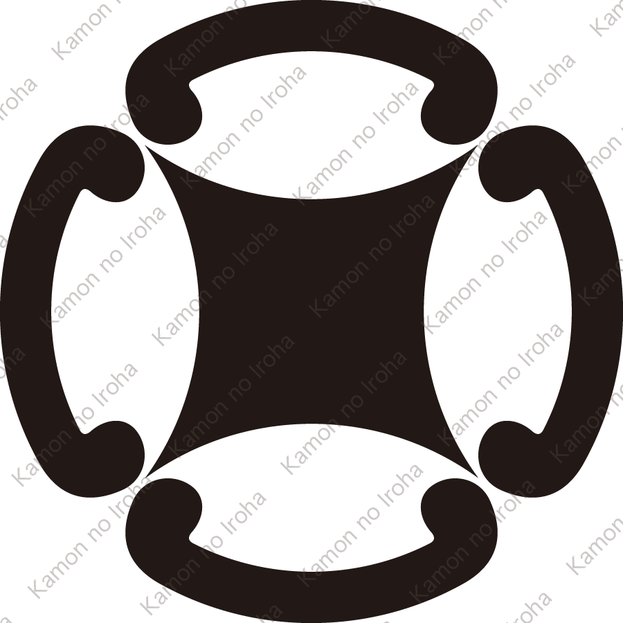 四つ鐶に糸巻紋