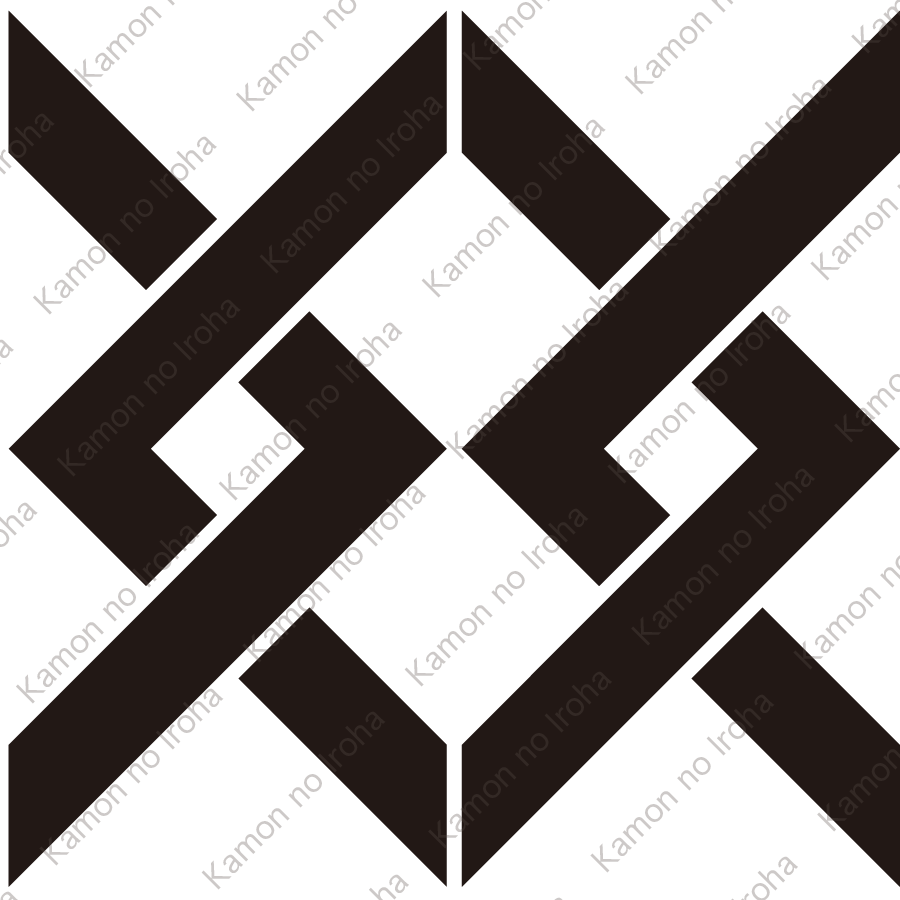 四つ組み合い山形紋