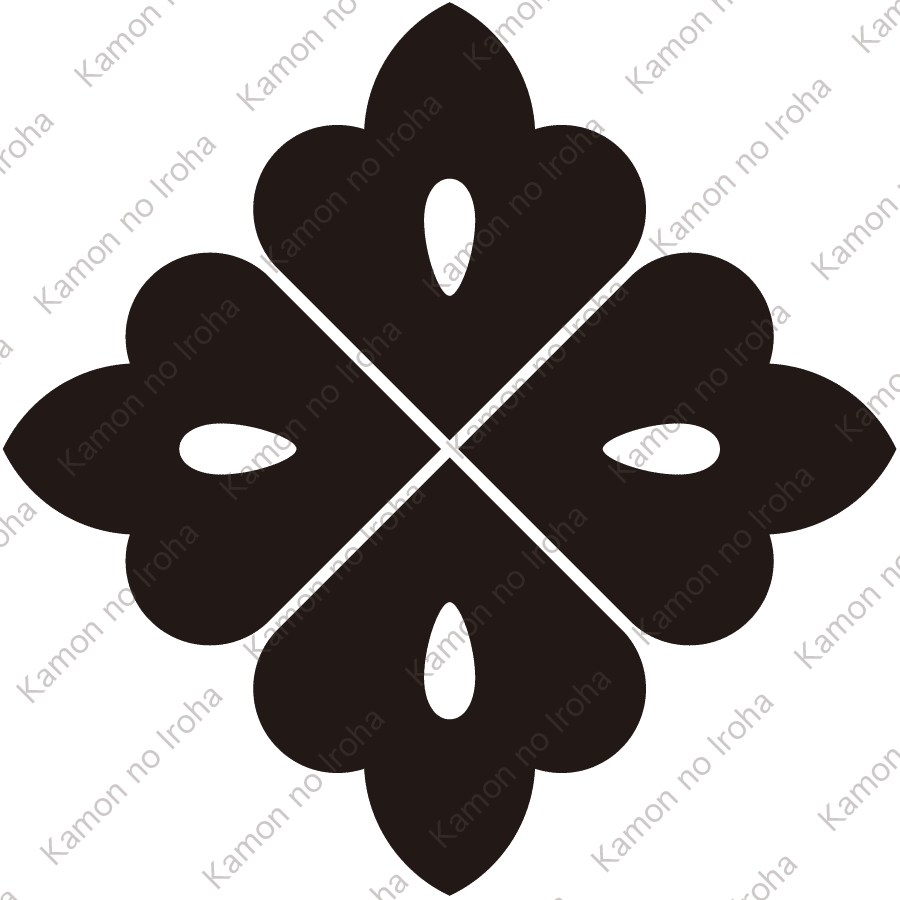 四つ目形花角紋