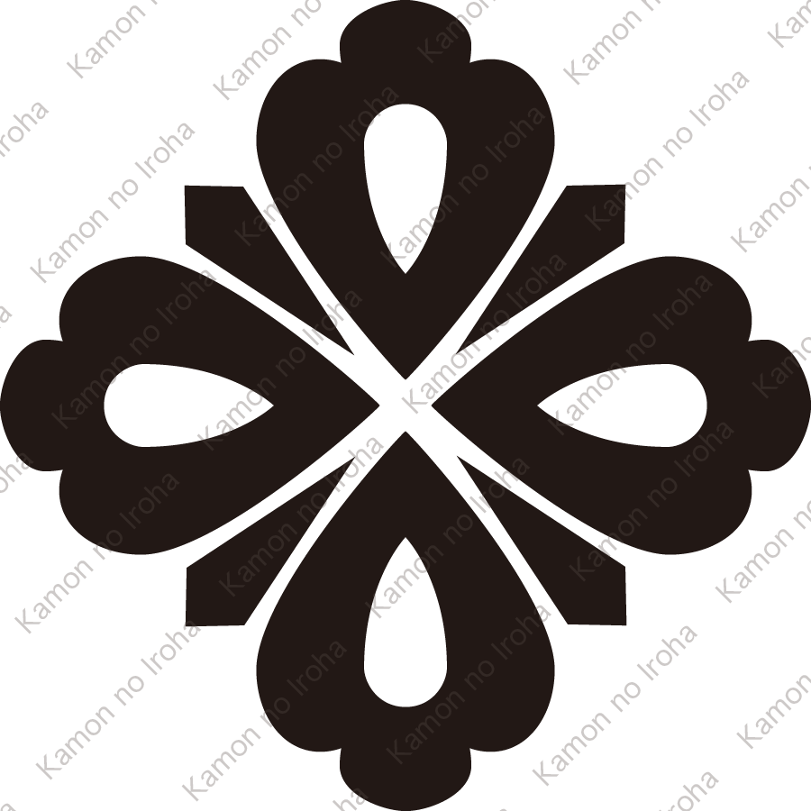 四つ目形剣花角紋