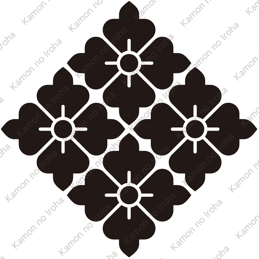 四つ尖り花角紋