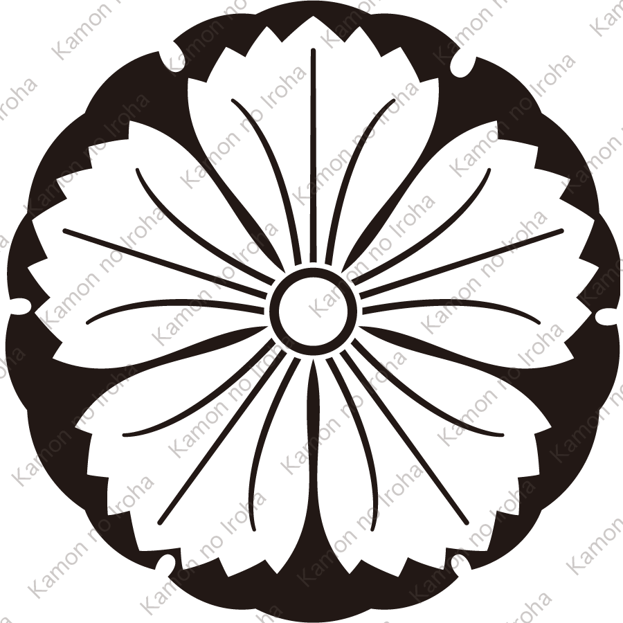 雪持ち地抜き撫子紋