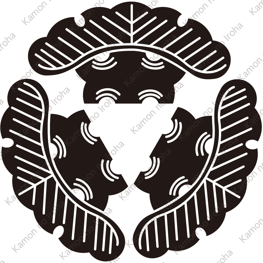 雪持ち三つ松紋