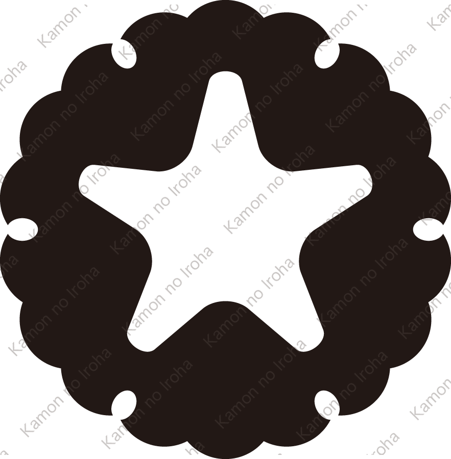 雪に地抜き大文字紋