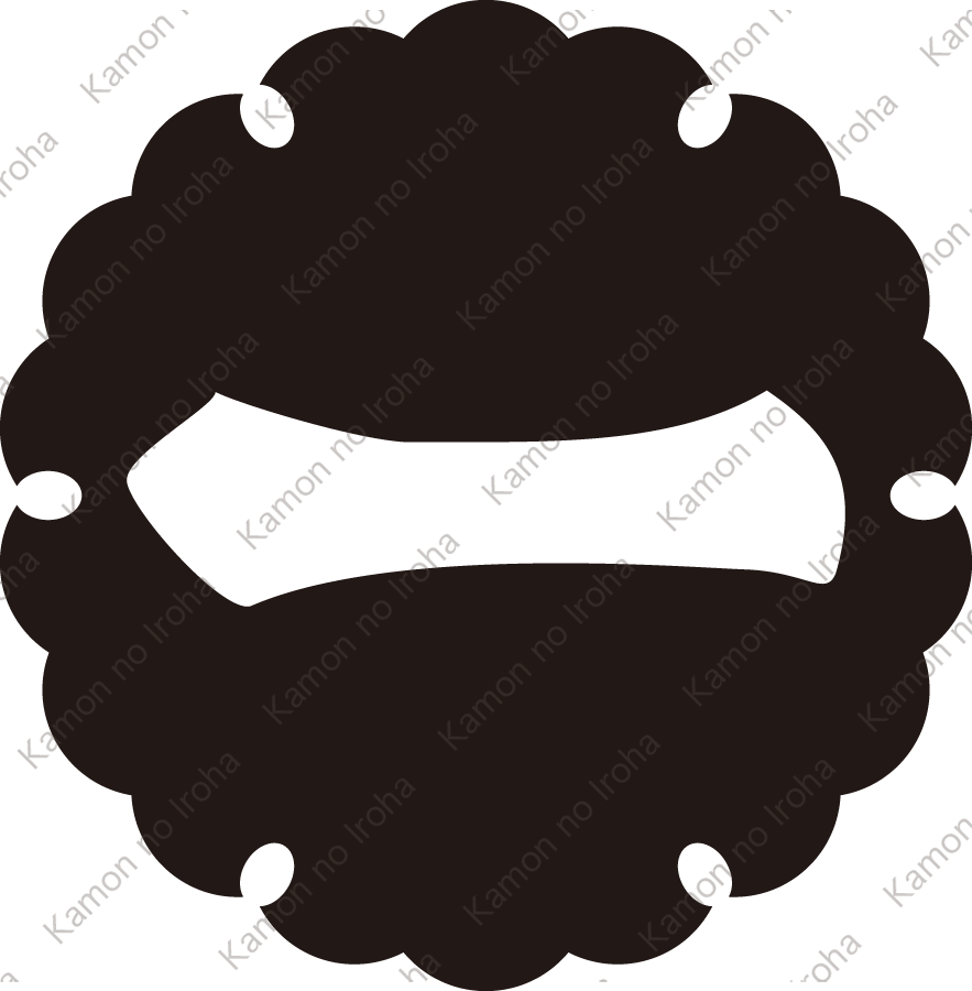 雪に地抜き一文字紋