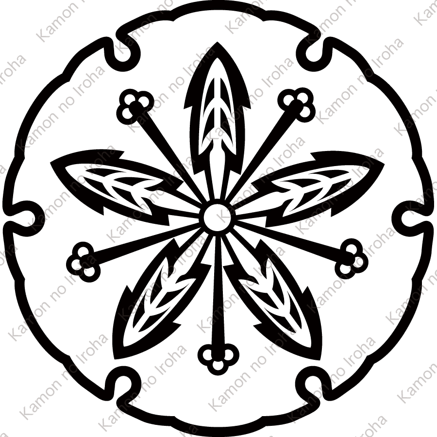 雪輪に蒲公英紋