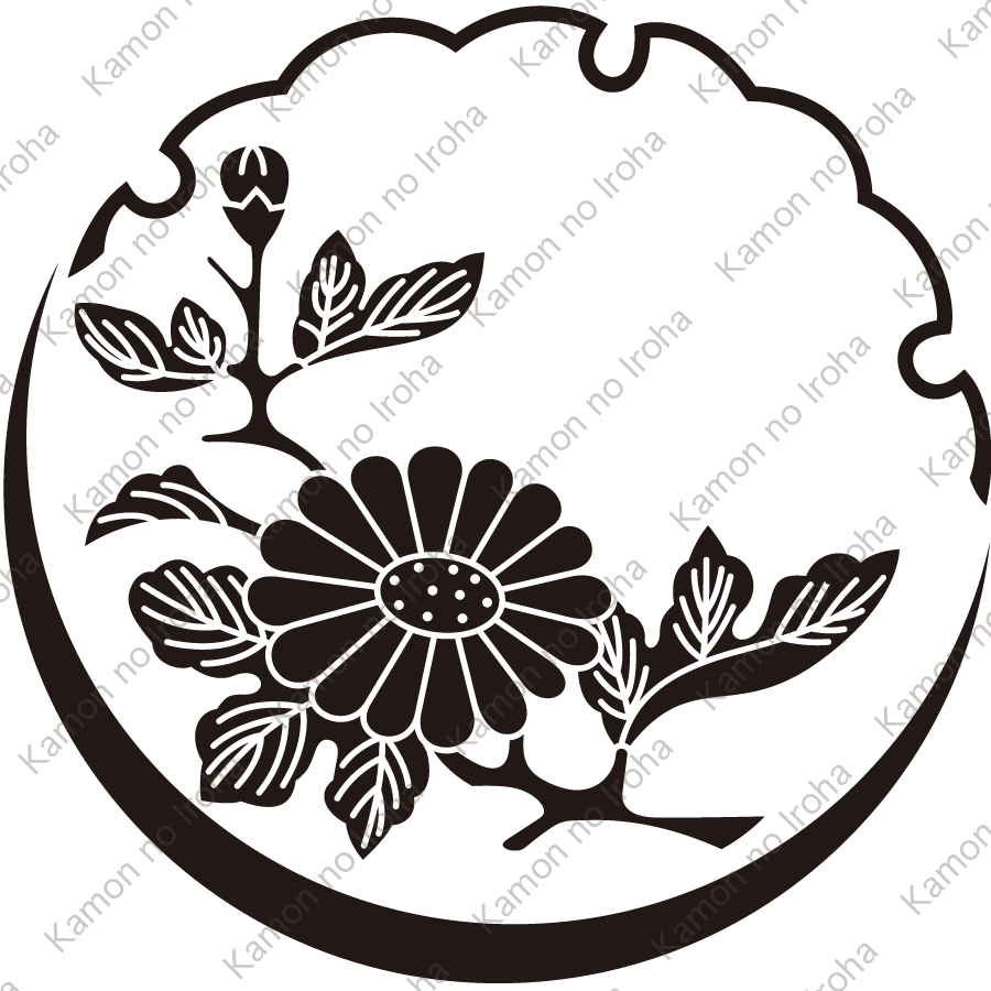 雪月輪に枝菊紋