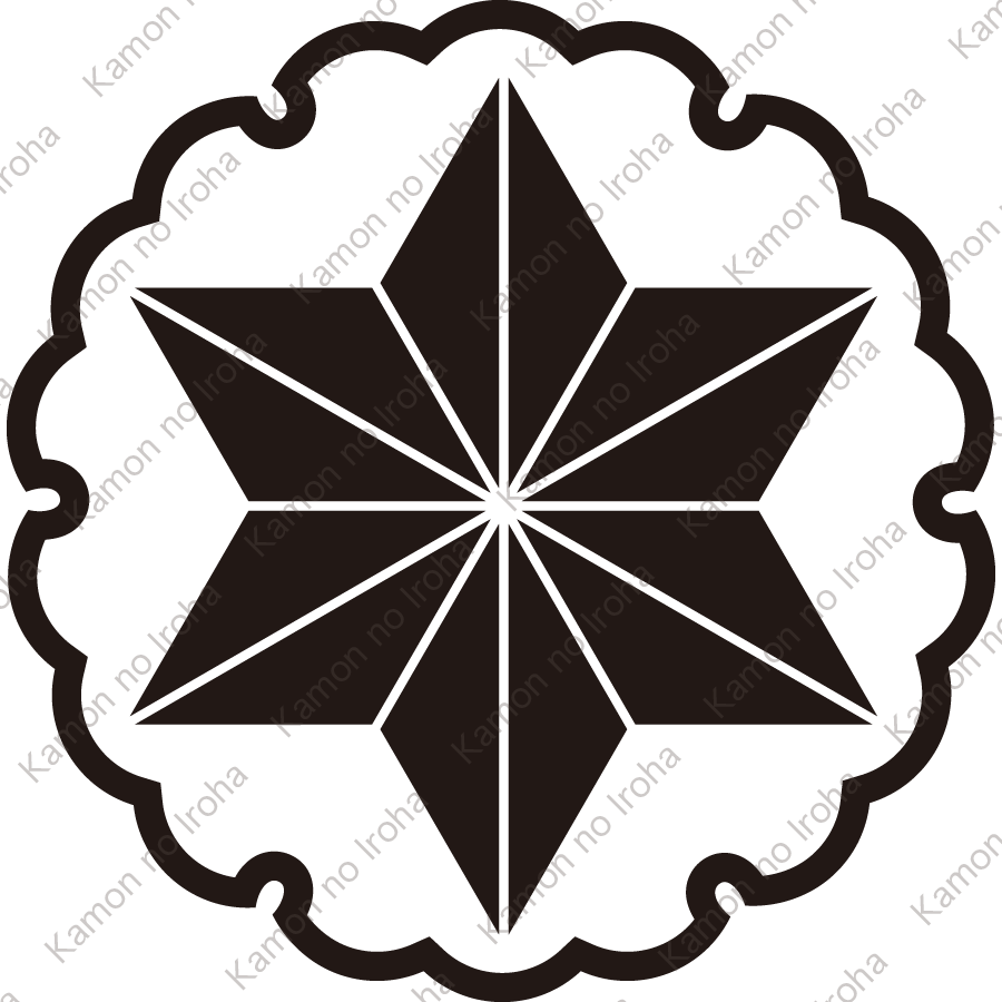 雪輪に麻の葉紋