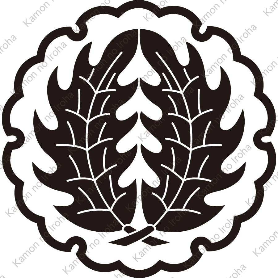 雪輪に抱き柊紋