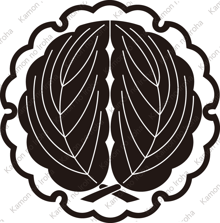 雪輪に抱き柏紋