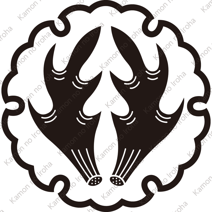 雪輪に抱き角紋