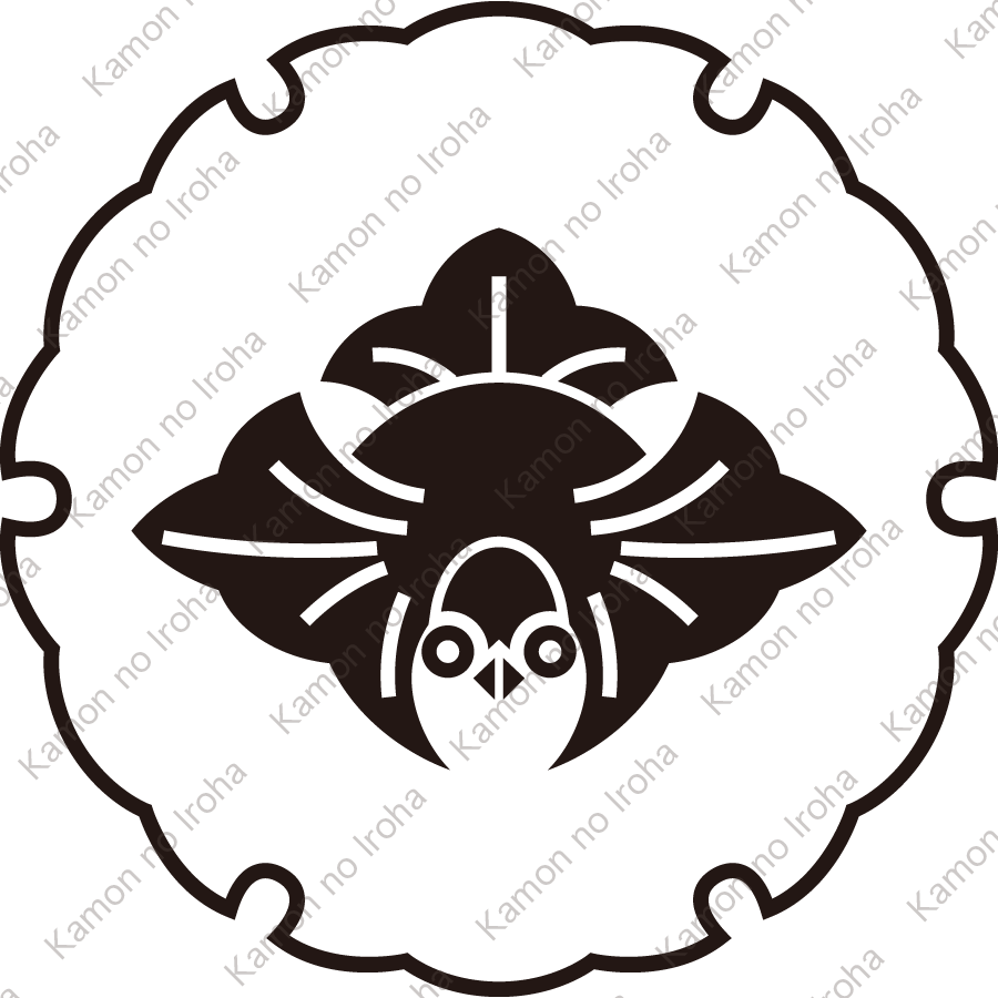 雪輪に張ら雀菱紋