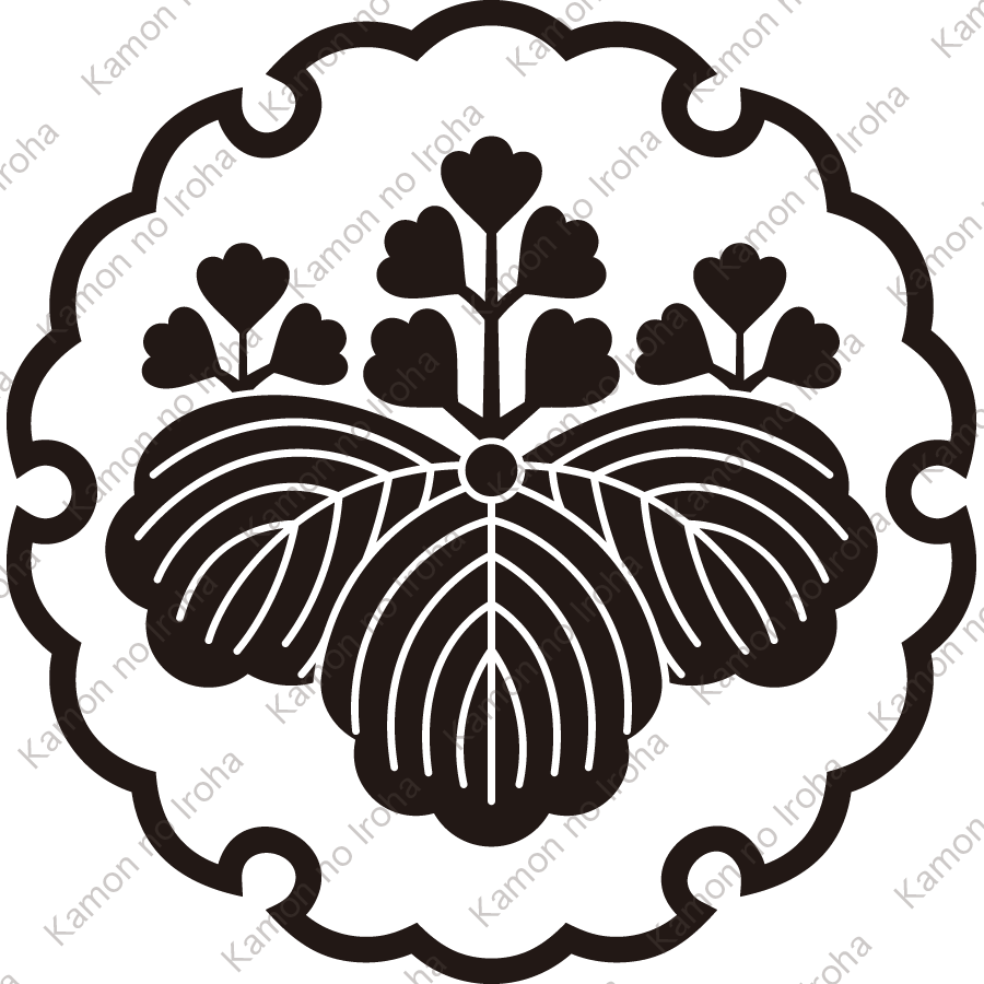 雪輪に五三桐紋