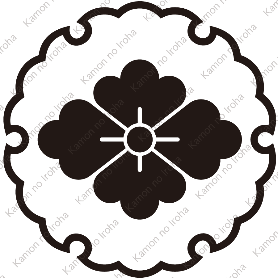 雪輪に花菱紋