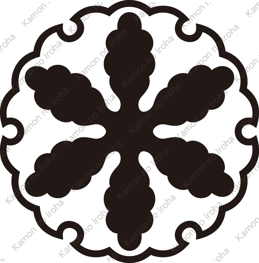 雪輪に春風雪紋