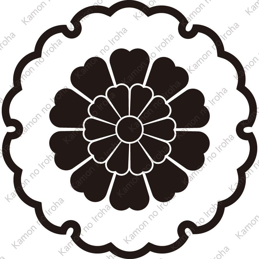 雪輪に変り山吹紋