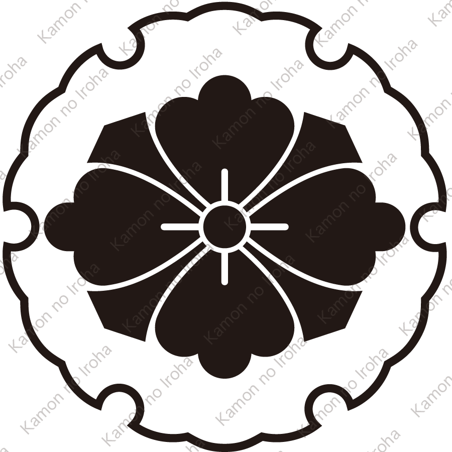 雪輪に剣花菱紋