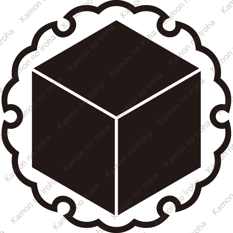 雪輪に三つ菱紋