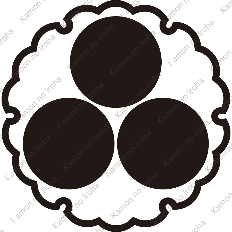 雪輪に三つ星紋