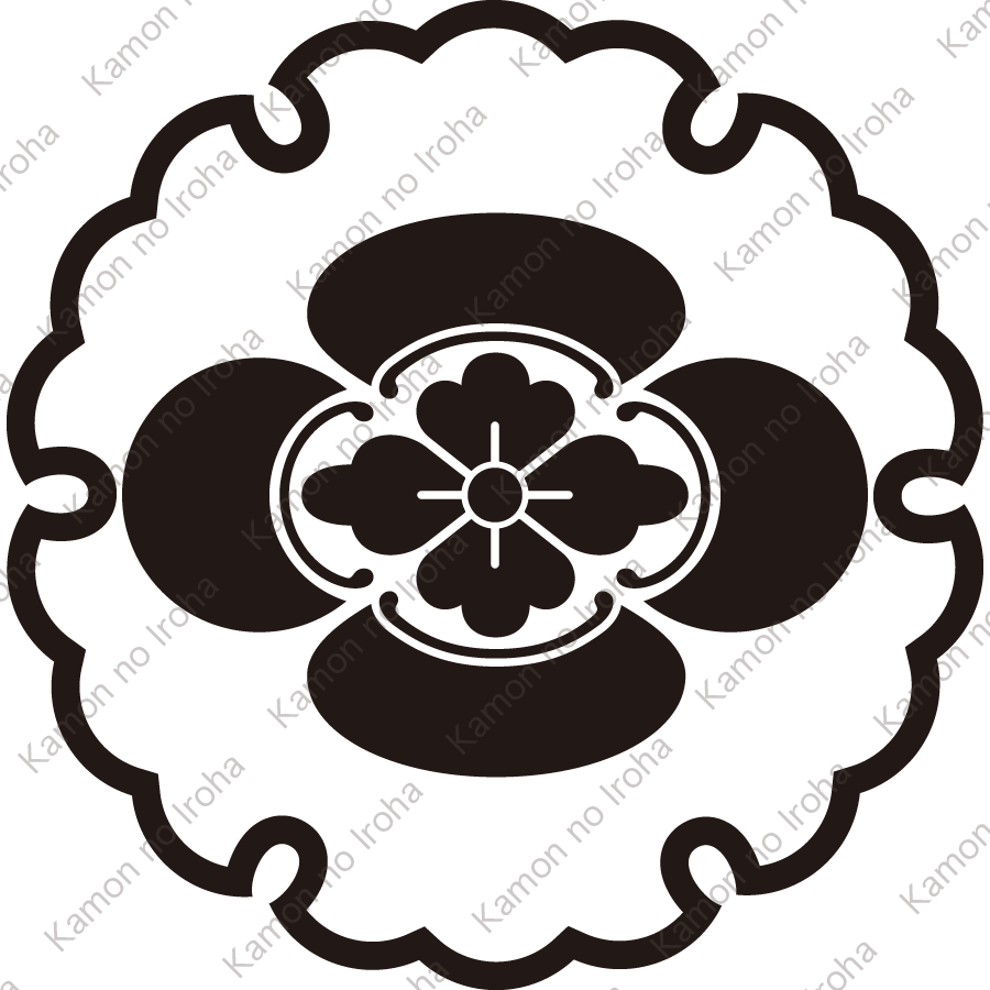 雪輪に木瓜紋