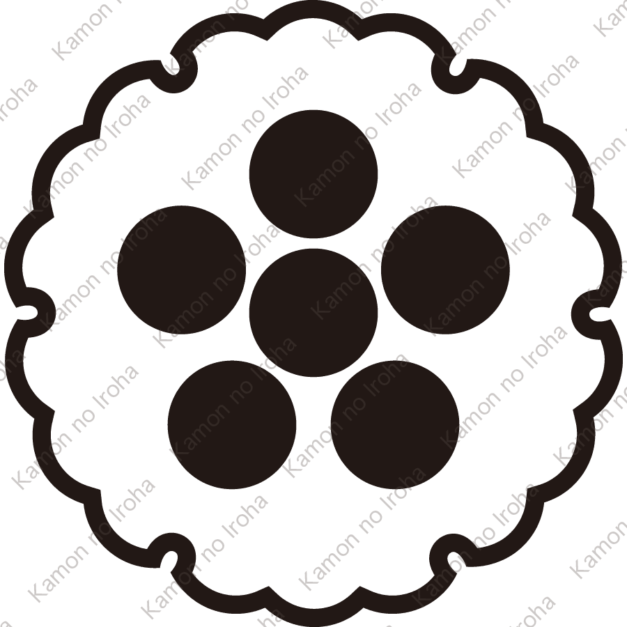 雪輪に六つ星紋
