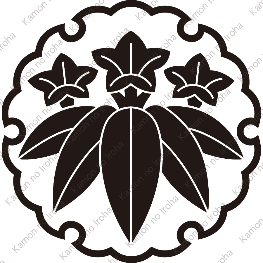 雪輪に笹竜胆紋