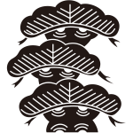 荒枝付き左三階松紋