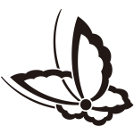 中陰蔦飛び蝶紋