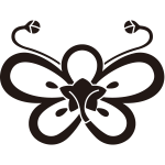 中陰裏梅胡蝶紋