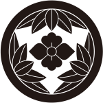 中輪に十五枚笹に変り花菱紋