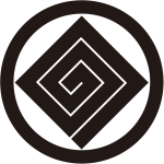 中輪に隅立て稲妻紋