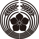 抱き稲に桔梗紋