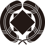 抱き鷹の羽に重ね角餅紋