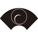 地紙に一つ巴紋