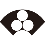 地紙に地抜き三つ星紋