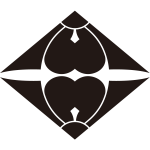 二つ割り剣片喰菱紋