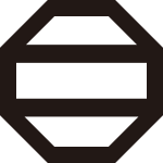 八角に二つ引き紋