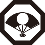 八角に日の丸扇紋