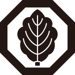 八角に一枚鬼柏紋