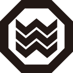 八角折敷に縮み三文字紋