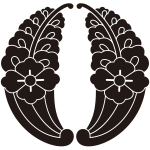 花菱付き抱き杏葉紋