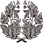 花付き抱き菊の葉紋