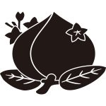 花付き一つ桃紋