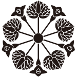 花付き五つ葵紋