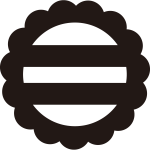 花輪に二つ引き紋