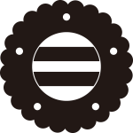 花輪内に二つ引き紋