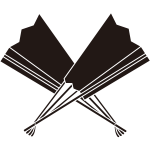 半開き違い扇紋